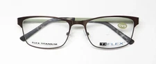 Lot of 3 New TiFlex Titanium Frames T1705 Brown 54-17-140