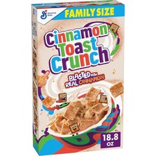 Cinnamon Toast Crunch Breakfast Cereal, Crispy Cinnamon Cereal, Family 18.8 oz