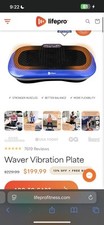 Lifepro LPWVRBLU Waver Vibration Plate Exercise Machine Fitness Platform - Blue