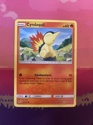 Pokemon Karte Cyndaquil Verlorener Donner Common 39/214 Near Mint