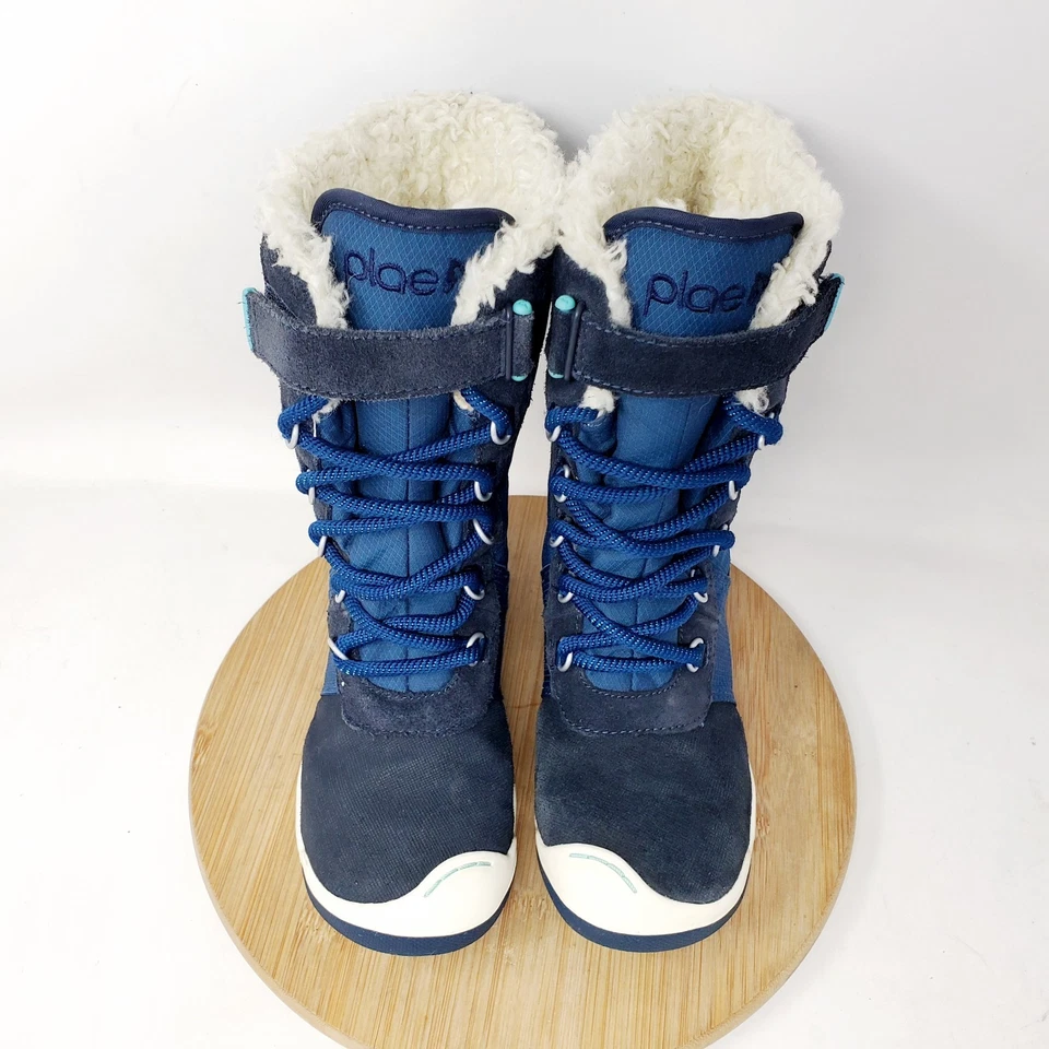 Plae JACK Boots Kids 9 High Top Blue Waterproof Rain Snow Insulated Sneaker Shoe - Image 4 of 4