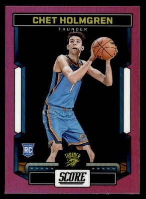 Chet Holmgren 2022-23 Panini Chronicles Score Pink RC #539 Thunder ESE