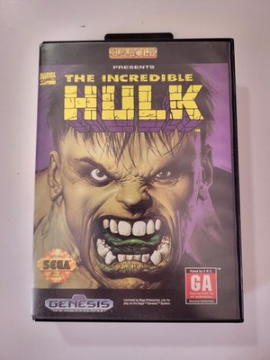 The Incredible Hulk (Sega Genesis) Game Cartridge With Case (Manual Damaged)