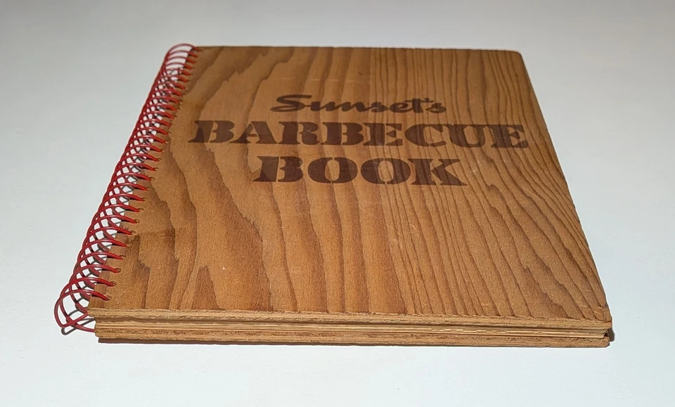 Vintage 1938 Sunset's Barbecue Book RARE Wood Board Cover “First Edition” - Image 4 of 4