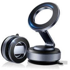 Magnetic Phone Holder for Car, Aerospace Aluminum iPhone Mount with Blue black