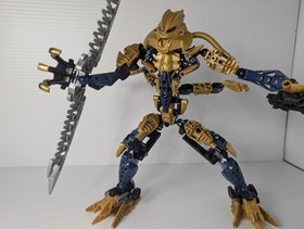 ​Vintage LEGO Bionicle 8734 Brutaka Titan Gold Warrior 100% Complete Manual 2006