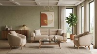 Sessel Beige Wohnzimmer Sofa Stil Modern Bequem Komfortabel