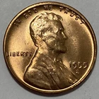 1955 S Uncirculated Red Lincoln Wheat Cent Exact Coin Imaged #LWC444