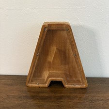 Homemade Piggy Bank Coin Collector Brown Letter A 7  7  Wood L7