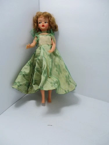 Vintage Ideal Tammy Doll BS-12 #5 Blonde with Green Dress &Bloomers pin READ Toy
