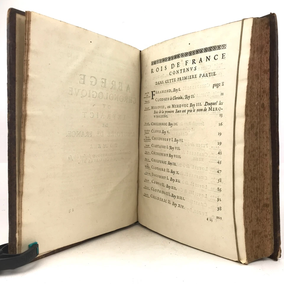 [Histoire XVIIe] ABRÉGÉ CHRONOLOGIQUE 1668 Mezeray 3 vol. PORTRAITS - Photo 4/4
