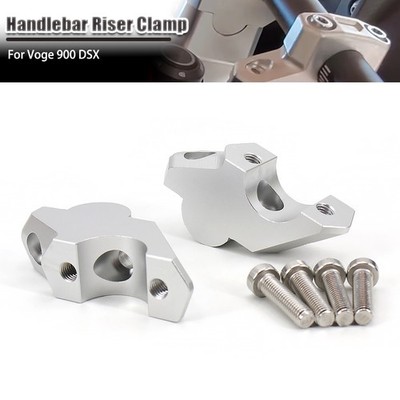 Handlebar Riser Clamp Riser Lifting CNC Aluminum For Voge 900 DSX DSX900 Silver