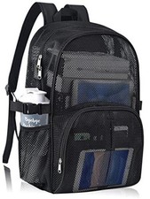 Heavy Duty Mesh Backpack for School Mesh School Bag with Laptop 22L Black