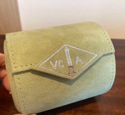 Van cleef & Arpels Uhrenarmband Etui Wildleder Schmuck Reisebox