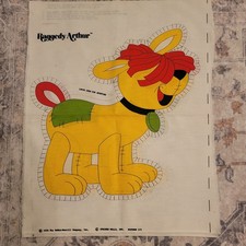 RAGGEDY ARTHUR Ann  Andy's dog 1978 Bobbs Merrill cut and sew pillow vintage