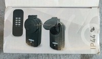 2 X Funksteckdose + Fernbedienung 30 M Reichweite 2000 W AußEn / Outdoor - IP44