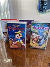 Disney Vintage VHS Bundle Pinocchio, Aladdin, Toy Story 2 & The Jungle Book