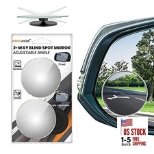 2 Pack of Blind Spot Car Mirrors, 2 Inch Round Adjustable HD Adjustable/Fixed