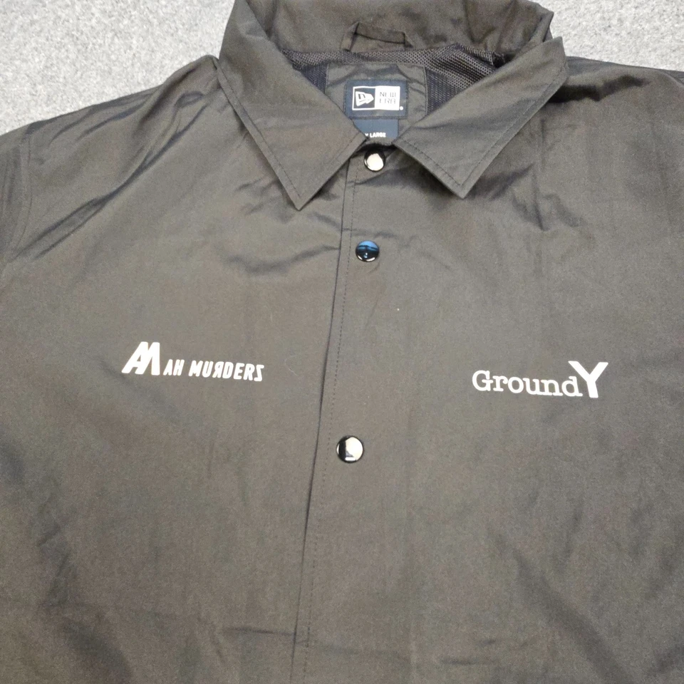 GroundY Yohji Yamamoto Jacket Mens XLARGE Black Windbreaker snap New Era Size XL - Image 3 of 4