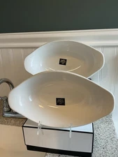 EFFETTI 2 Pc Set OVAL SERVING DISH 12 1/4"×7" BNew /Unused / Rare MADE IN ITALY