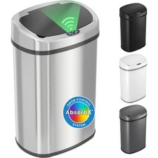 Stainless Steel Motion Sensor Trash Can 13 Gallon with Odor Filter Kitchen Home