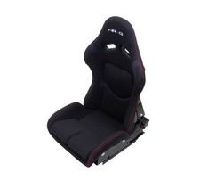 Nrg Rsc-400bk Rsc-400 Medium Reclinable Bucket Seat Black Cloth Red Stitch
