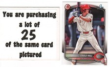 x25 Steele Hall 2025 (1st) Bowman Draft #20 Rookie Card RC lot/set Cincinnati #1