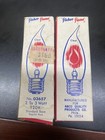 Vtg Lot of 2 Abco 2 - 3 Watt 120 V Flicker Flame Candelabra Base Bulbs 03657