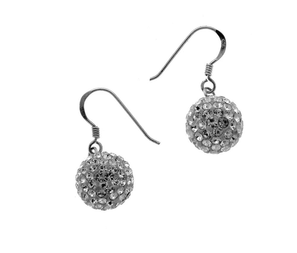 Rhinestone Ball Earrings