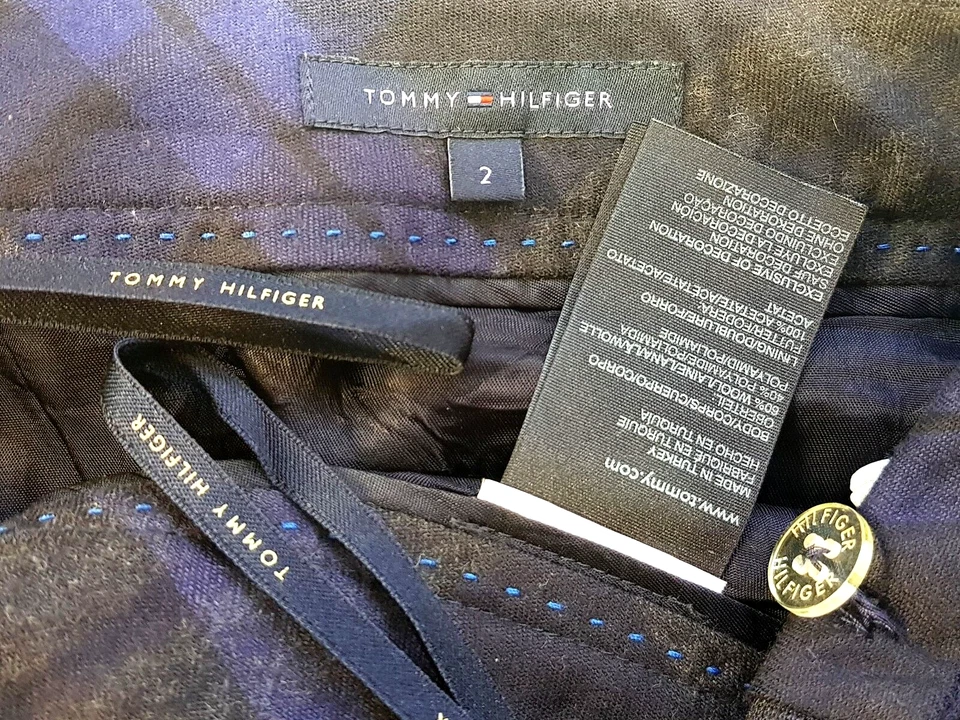 FALDA DE LANA PLISADA AZUL MUJER TOMMY HILFIGER - XS - US2 - UK6 - EU34 - PRECIO DE VENTA SUGERIDO POR EL FABRICANTE £129 Foto 3 de 4