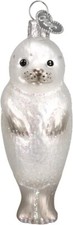 Seal Pup Blown Glass Ornament by Old World Christmas