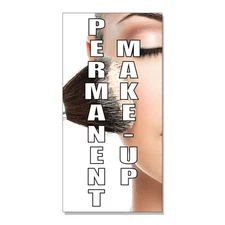 Permanent Make Up  DECAL STICKER Retail Store Sign