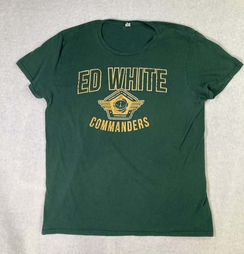 Ed White Commanders grünes T-Shirt Highschool Jax Gr. L *Fleck - Bild 1 von 8