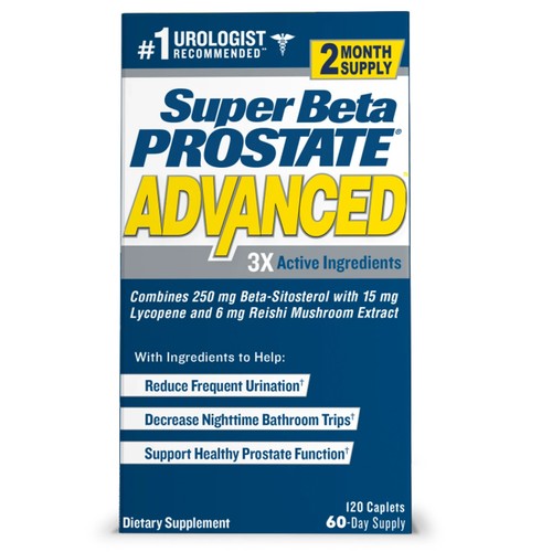 Super Beta Prostate Advanced Male Beta-Sitosterol 120 Caplets Exp 2026+