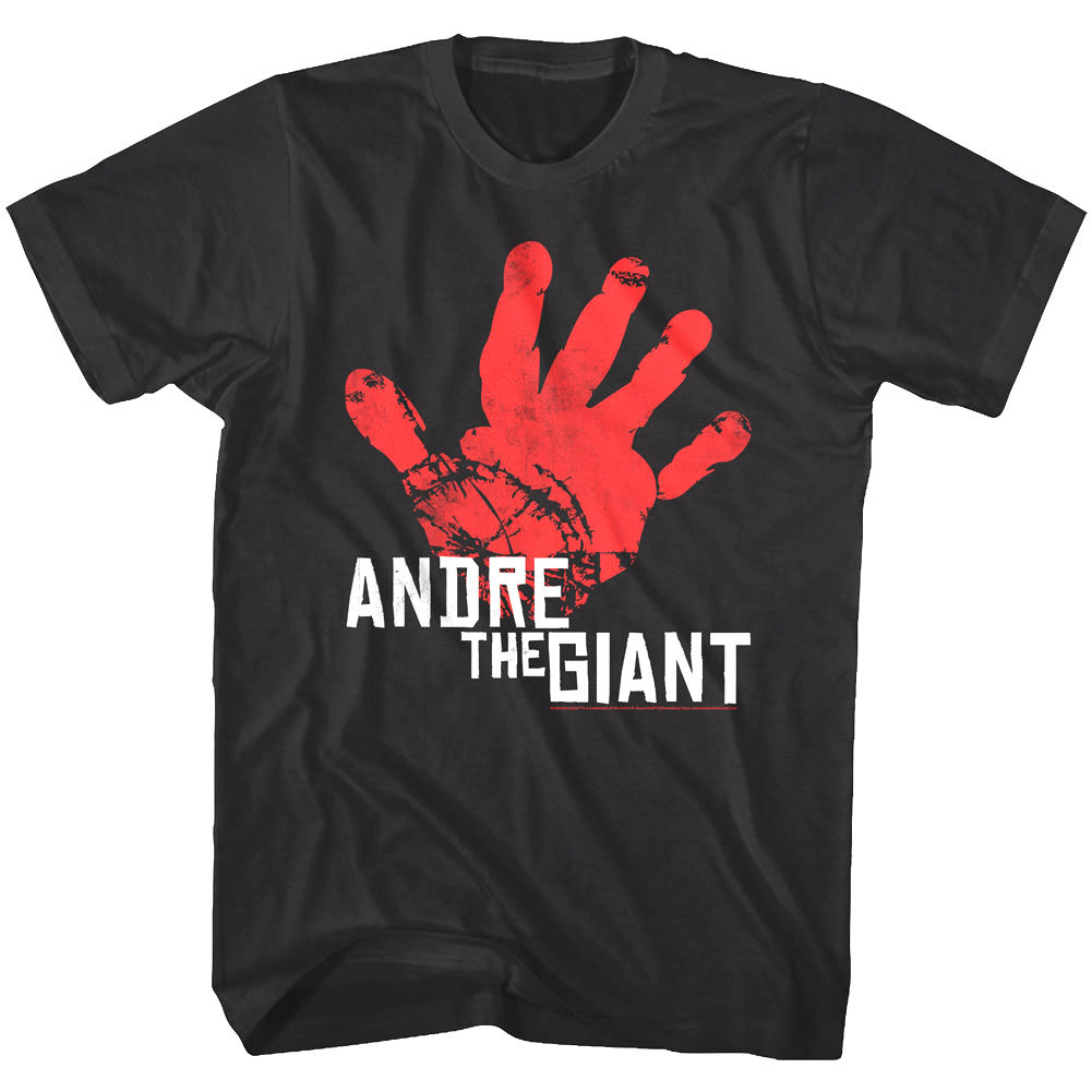 Andre the Giant Wrestler Massive Hand Print Men's T Shirt Big Andre the Giant Wrestler Massive Hand Print Men's T Shirt Big