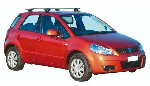 2xBLACK Roof Racks for Suzuki SX4 hatch 2007 - 2013 Cross bars Fits nake roof - Picture 3 of 3