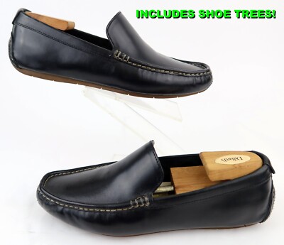 Cole Haan Mens 13M Somerset Venetian II Black Slip On Casual Loafers C11402 Cole Haan Somerset Venetian II Black Leather Driving Loafers  main image 2