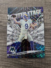 2021 Panini Mosaic Matthew Stafford Center Stage White Prizm /25 Rams