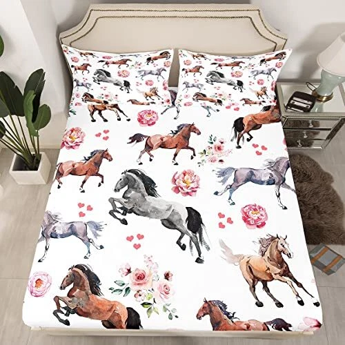 Horse Sheet Set For Kids Boys Girls Teensfarmhouse Western Cowboy