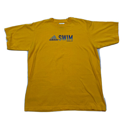 Vintage Adidas Swim Yellow T-shirt Men’s Size XL Made In The USA - Main Image