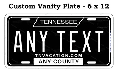 Tennessee State Any Text Personalized License Plate Auto Car Bike ATV Keychain
