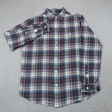 VTG Polo Country Ralph Lauren Shirt Mens XL Plaid Heavyweight Flannel Chin Strap