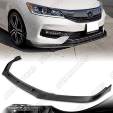 For 16-17 Honda Accord 4DR/Sedan Matt Black Front Bumper Lip Splitter Spoiler