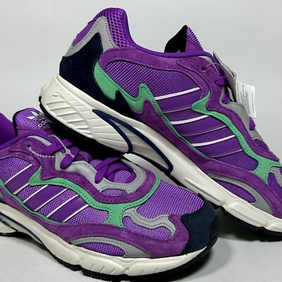 Adidas Temple Run Shock Purple Glow Blk Gry Turquoise Grn 2018 F97208 sz 11.5