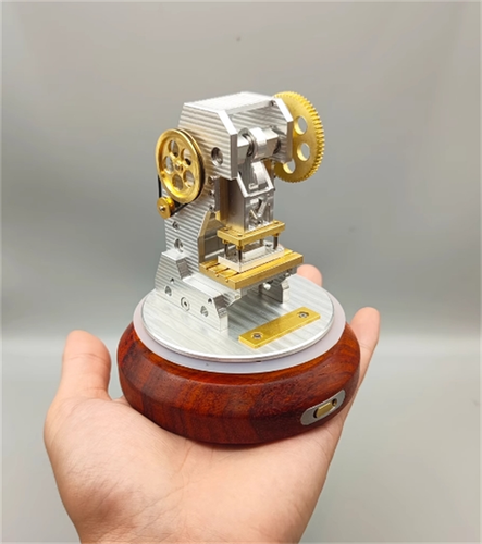 Mini Mechanical Punch Model Stamping Machine Movable Mechanical Handicrafts - Picture 2 of 6
