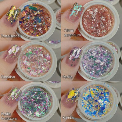 New Year's Red Nail Shining Yunjin Sequin Irregular Nail Patches Decor.cf