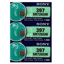 3 NEW SONY 397 SR726SW SR726 silver oxide watch battery - JAPAN - USA Seller