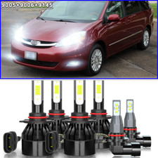 Para For Toyota Sienna 2006-2010 6x Led Faro Alto Y Bajo Bombilla Antiniebla