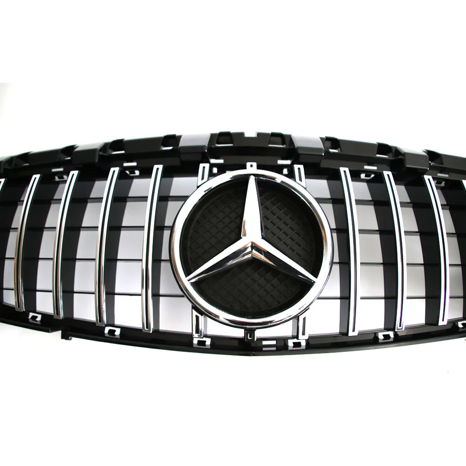 Chrom Front Grille w/Emblem Grill For Mercedes Benz 2013-2019 W117 CLA200 CLA250 Foto 4 de 4