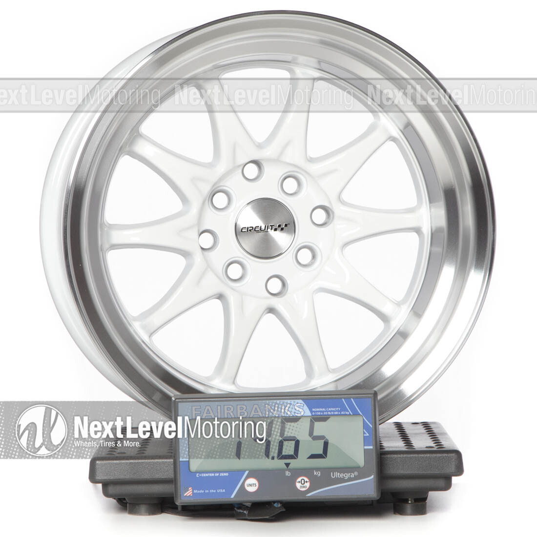 Circuit CP29 15x8 4x100 4x114.3 +0 Gloss White Wheels Fits